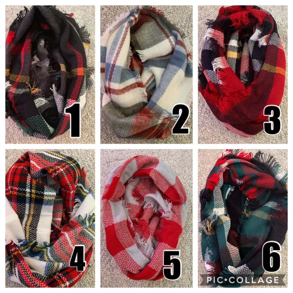 Group lot of infinity scarves